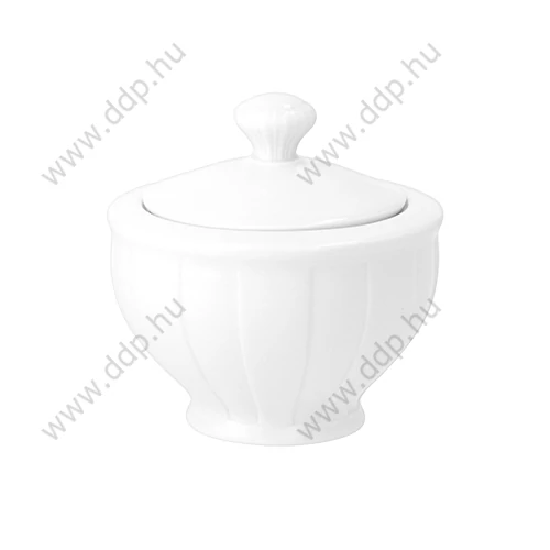 Cukortartó fedővel 25cl Rotberg Porcelain Oslo fehér porcelán