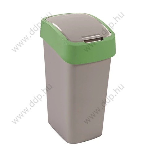 Szemetesvödör billenő fedeles -PACIFIC FLIP BIN- 45L ezüst/zöld CURVER