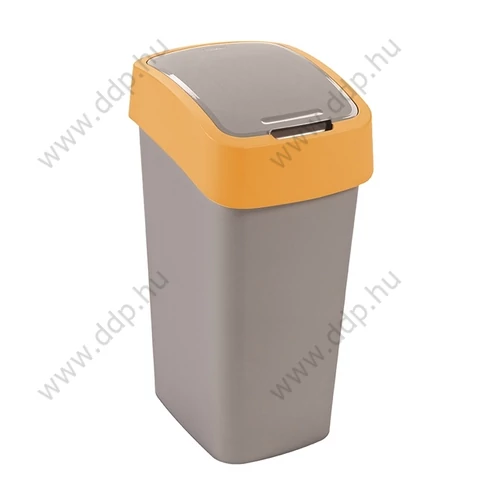 Szemetesvödör billenő fedeles -PACIFIC FLIP BIN- 45L ezüst/sárga CURVER