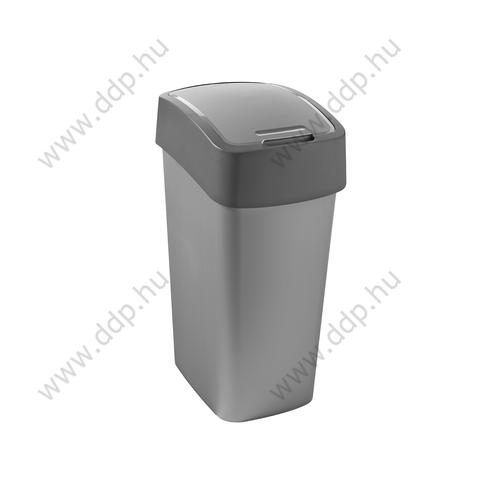Szemetesvödör billenő fedeles -PACIFIC FLIP BIN- 50L ezüst/szürke CURVER