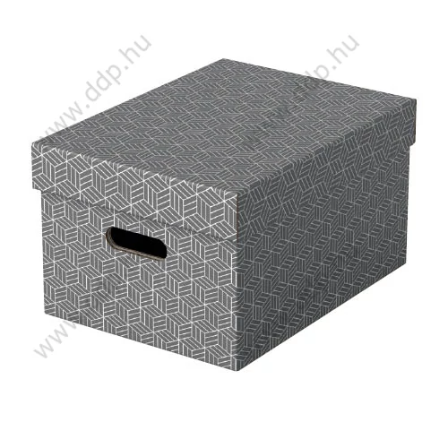 Tárolódoboz szett Home kocka alakú 3db/csomag szürke