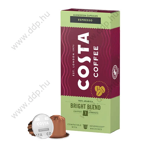 Kávékapszula Nespresso kompatibilis Costa Coffee Bright Blend 10 x 5,7g