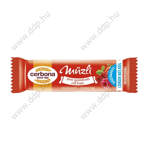 Müzli szelet CERBONA piros gyümölcsös 20g