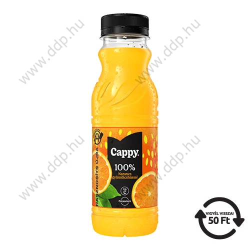 Üdítő Cappy 0,33l narancs gyümölcshússal 100% (12db/gyűjtő) DRS díjas -69063-