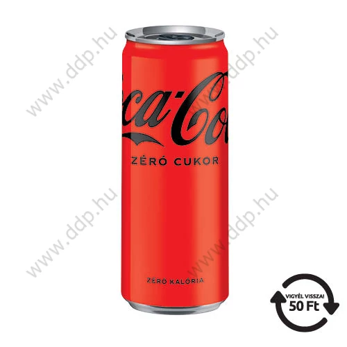 Üdítő Coca-Cola Zero 0,33l (24db/gyűjtő) DRS díjas -69005-