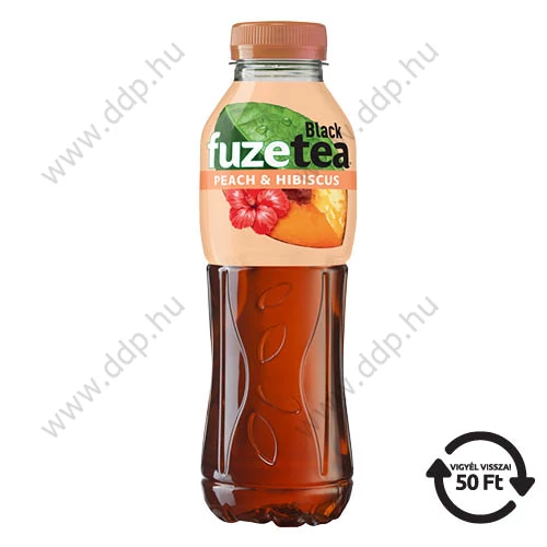 Üdítő FuzeTea Őszibarack-Hibiszkusz 0,5 l (12db/gyűjtő) DRS díjas -69152-