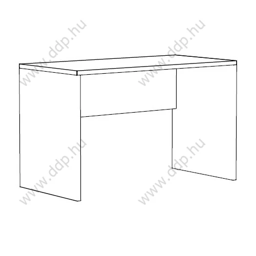 Íróasztal panellábbal 100x60x74 ES DESK SLAB-LEG RC PNM (W1000 D600 …) fekete