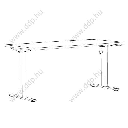 Elektromosan állítható asztal 120x70 ECOMO DESK RC (W1200 D700 BI HS-EC-UD ST-EU BC-WH PACK-UA) akác