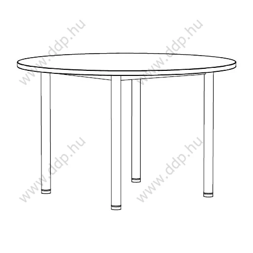Tárgyalóasztal kör alakú I-lábakkal O160x74 ES MEETING TABLE I-LEG RD (DI1600 …) fekete