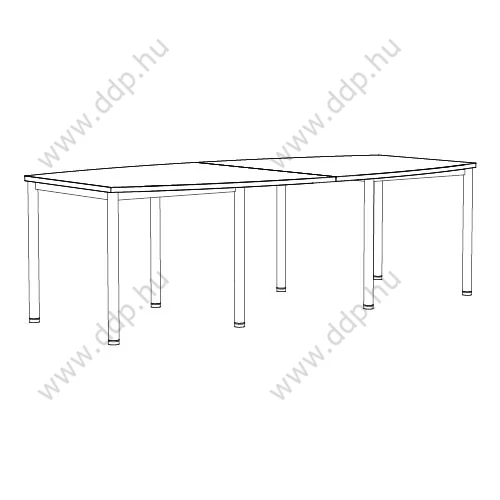 Tárgyalóasztal hordó alakú I-lábakkal 360x140/100x74 ES MEETING TABLE I-LEG BR T2(W3600D1400/1000…) szürke