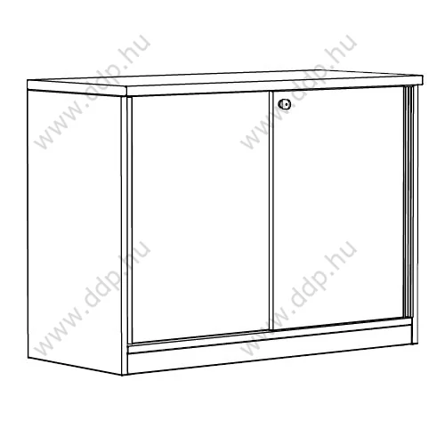 Tolóajtós szekrény 100x44,5x82,5 ES CABINET S (W1000 D445 2OH HDF TT18 …) fehér