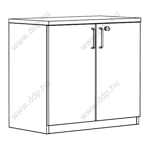 Duplaajtós szekrény 80x44,5x154,5 ES CABINET H D2 (W800 D445 4OH HDF TT18 …) fehér