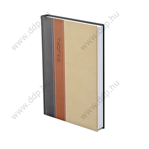 TOPTIMER Határidőnapló A/5 napi FASHION F021 antracit-barna-bézs 150x210mm Előjegyzési naptár Agenda