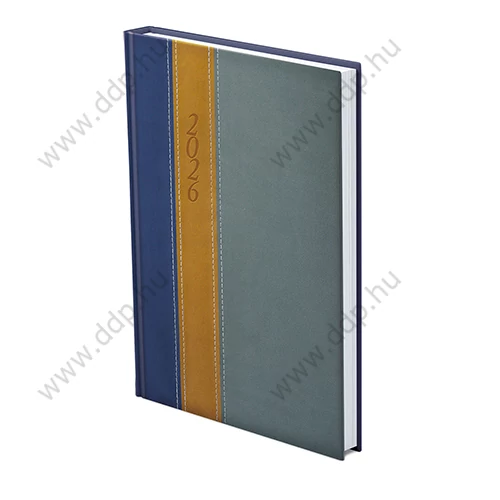TOPTIMER Határidőnapló B/5 heti FASHION F011 kék-okker-szürke 170x245mm Előjegyzési naptár agenda