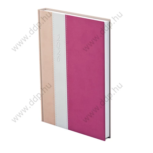 TOPTIMER Határidőnapló B/5 heti FASHION F011 rózsa-fehér-mályva 170x245mm Előjegyzési naptár Agenda