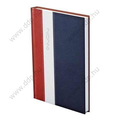 TOPTIMER Határidőnapló B/5 heti FASHION F011 bordó-fehér-kék 170x245mm Előjegyzési naptár Agenda