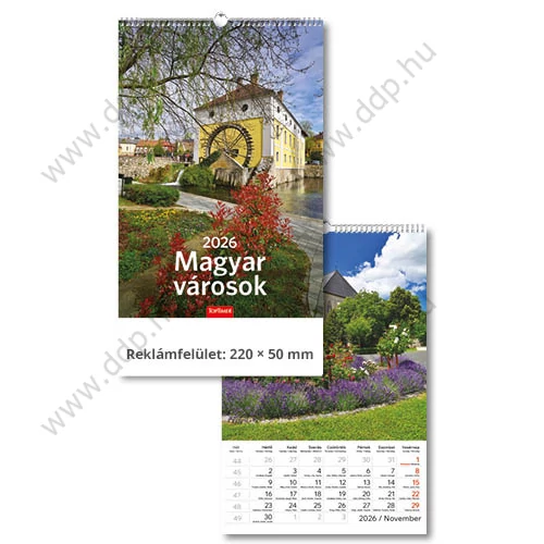 TOPTIMER Falinaptár Magyar városok 220x325mm T094