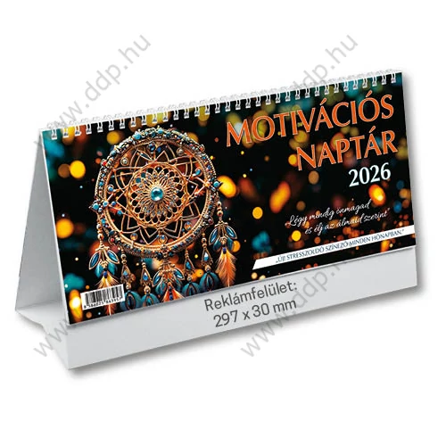 TOPTIMER Asztali naptár álló karton naptárháttal Motivációs naptár T592P 297x138mm