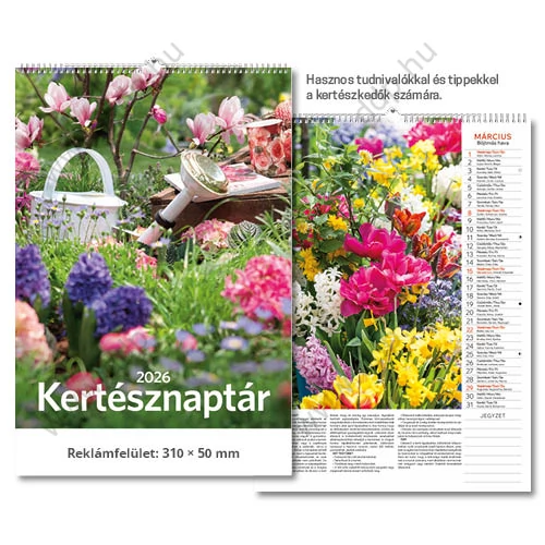 TOPTIMER Falinaptár Kertésznaptár T093-17 310x420mm
