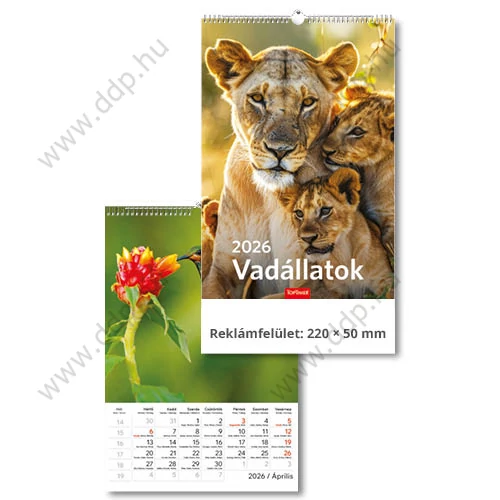 TOPTIMER Falinaptár Vadállatok T094-08 220x330mm