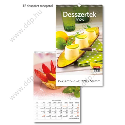 TOPTIMER Falinaptár Desszertek T094-14 220x325mm