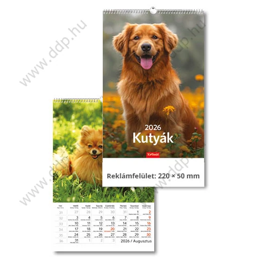 TOPTIMER Falinaptár Kutyák T094-10 220x325mm