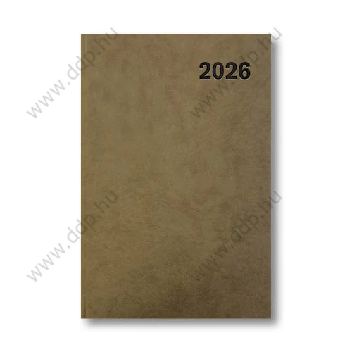UNDENA Határidőnapló A/5 napi műbőrös UA5-01 barna 145x205mm Előjegyzési naptár Agenda