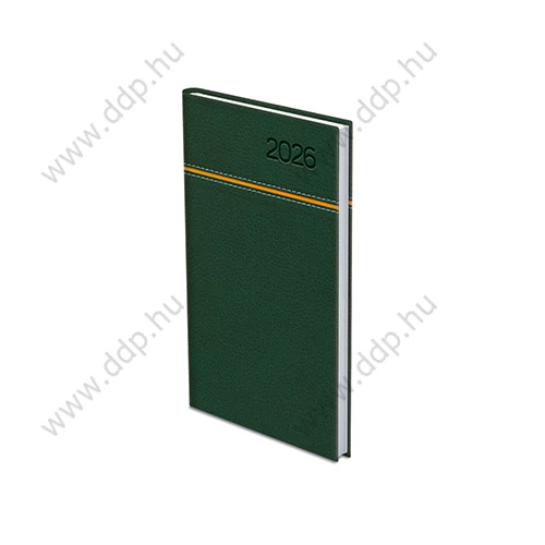 TOPTIMER Zsebnaptár álló YOUNG Y035 zöld-narancs előjegyzési naptár határidőnapló 95x170mm zsebagenda