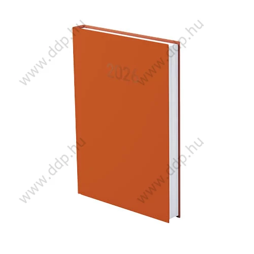Határidőnapló A/5 napi PVC műbőrös narancs 145x205mm 470N Előjegyzési naptár Agenda