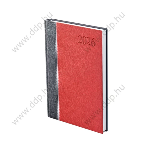 TOPTIMER Határidőnapló A/5 heti GROOVY G015 antracit-ezüst-bordó 150x210mm Előjegyzési naptár Agenda
