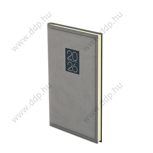 TOPTIMER Zsebnaptár álló CLASSIC C035 Szürke előjegyzési naptár határidőnapló 95x170mm zsebagenda