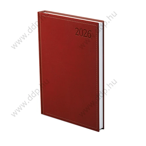 TOPTIMER Határidőnapló B/5 heti TRADITIONAL T011 bordó 170x245mm Előjegyzési naptár Agenda