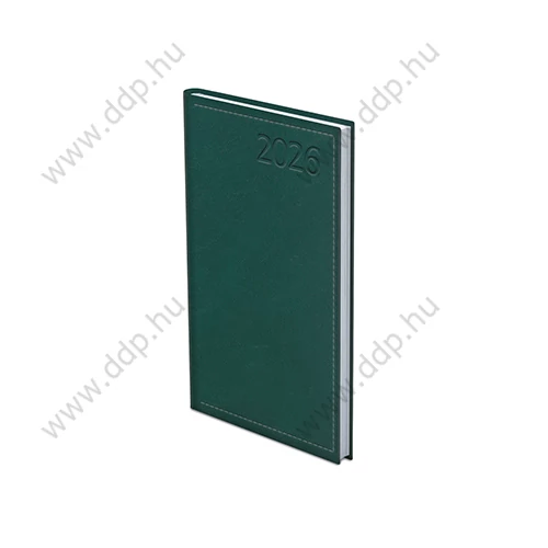 TOPTIMER Határidőnapló zseb álló TRADITIONAL T035 zöld 95x170mm zsebnaptár
