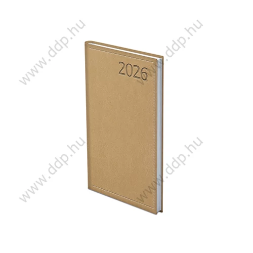 TOPTIMER Határidőnapló zseb álló TRADITIONAL T035 BÉZS 95x170mm zsebnaptár