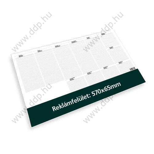TOPTIMER Könyöklő Deskplan T110 26 lapos ZÖLD színű könyöklőcsíkkal 576x407mm