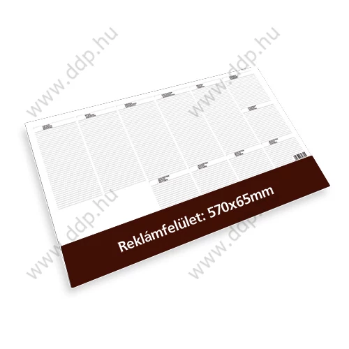 TOPTIMER Könyöklő Deskplan T110 26 lapos BORDÓ színű könyöklőcsíkkal 576x407mm