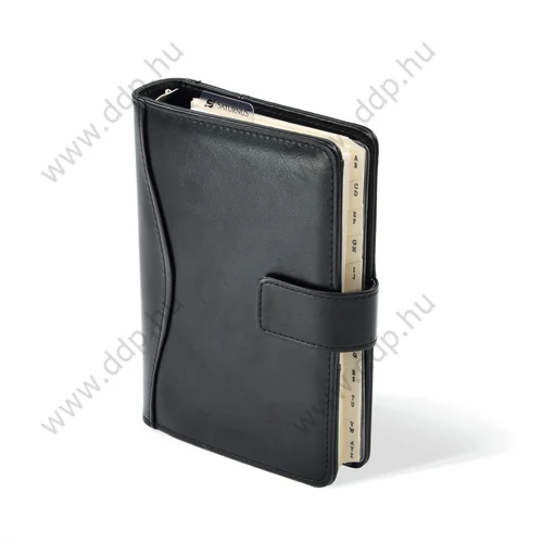 SATURNUS Gyűrűs kalendárium L231 fényes műbőr fekete