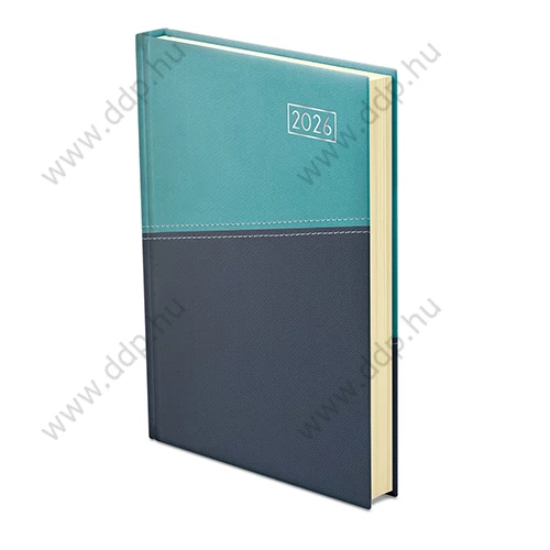 TOPTIMER Határidőnapló A/5 napi DUPLEX D021 türkiz-kék 150x210mm Előjegyzési naptár Agenda