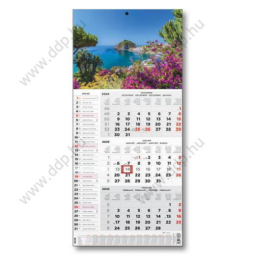 TOPTIMER Speditőrnaptár T077 1 tömbös képes Hegyek 290x628mm