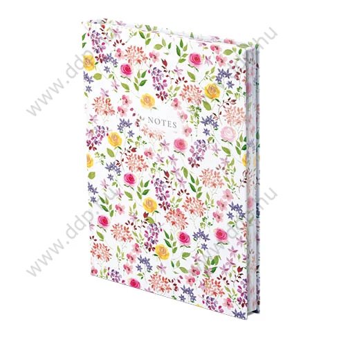 TOPTIMER Jegyzetfüzet B/5 ''404 NOTES FOUND - BLACK'' N168 FLOWERS FEHÉR