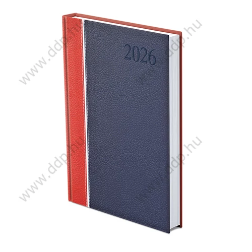 TOPTIMER Határidőnapló A/5 napi GROOVY G021 bordó-fehér-kék 150x210mm Előjegyzési naptár Agenda