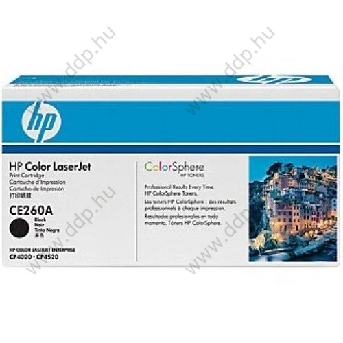 HP lézertoner CE260A fekete 8500 oldal