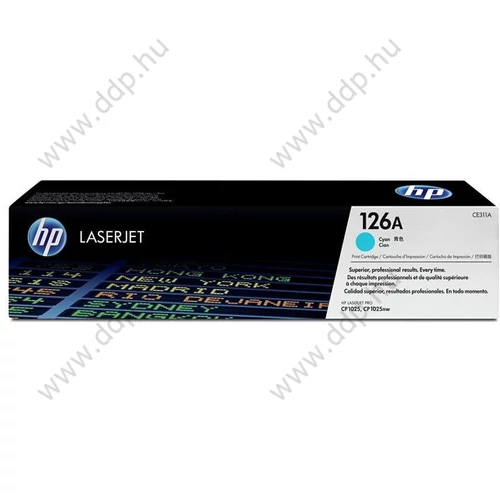 HP lézertoner CE311A kék 1000 oldal No.126A