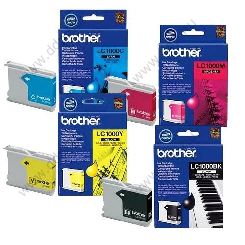 Brother tintapatron LC1000 szett (fekete/kék/bíbor/sárga) 400 oldal
