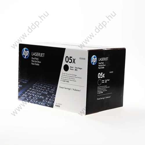 HP lézertoner CE505XD fekete 2x6500 oldal