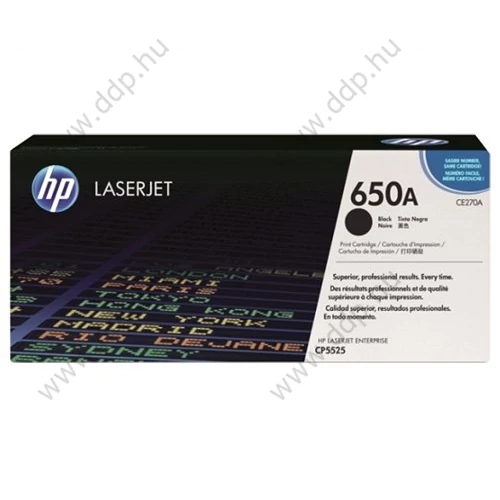HP lézertoner CE270A No.650A fekete 13500 oldal