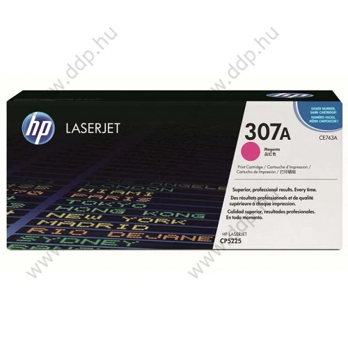HP lézertoner CE743A No.307A bíbor 7300 oldal