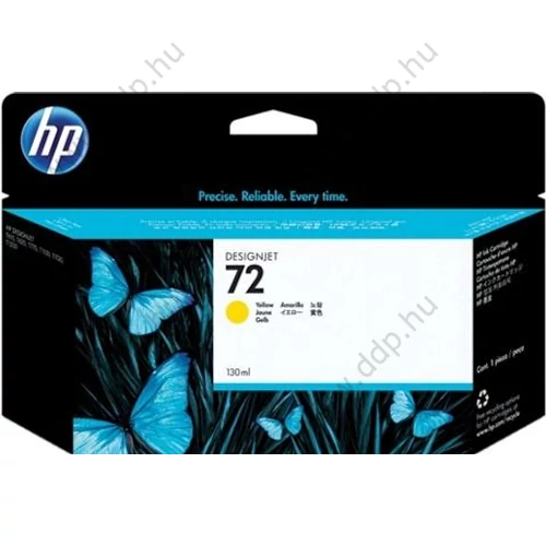 HP tintapatron C9373A No. 72 sárga 130 ml