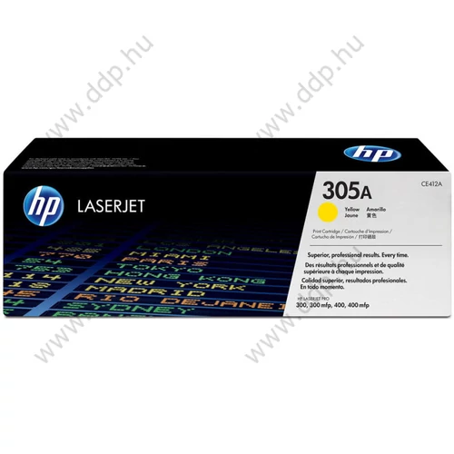 HP lézertoner CE412A sárga 2600 oldal No.305A