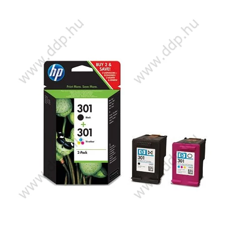 HP tintapatron CR340EE No.301 csomag (fekete+színes) -N9J72AE-